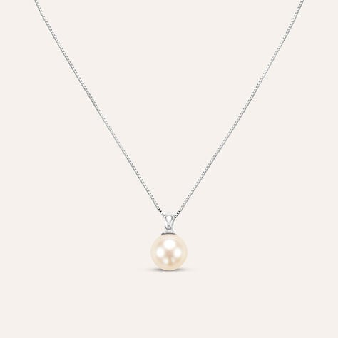 Collana Gabrielle Oro Bianco Perla Akoya - Collane Donna | Stroili