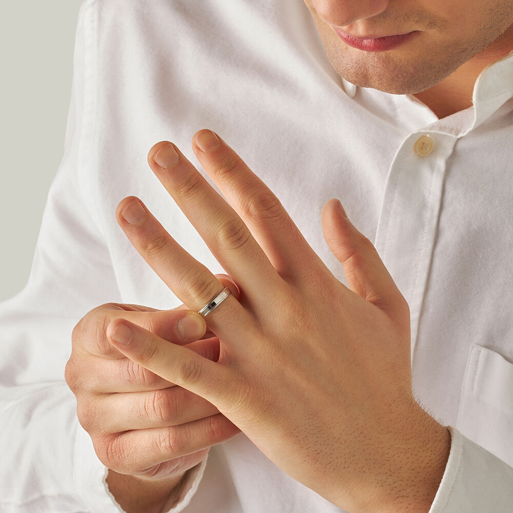 Lirzxin Anelli Fidanzamento Donna Uomo, Anello Coppia Personalizzato Acciaio Inossidabile Rotondo Lucido 8MM Con Opale Blu Fedine/Matrimonio/Nuziale Argento Donne 12 &amp; Uomini 12