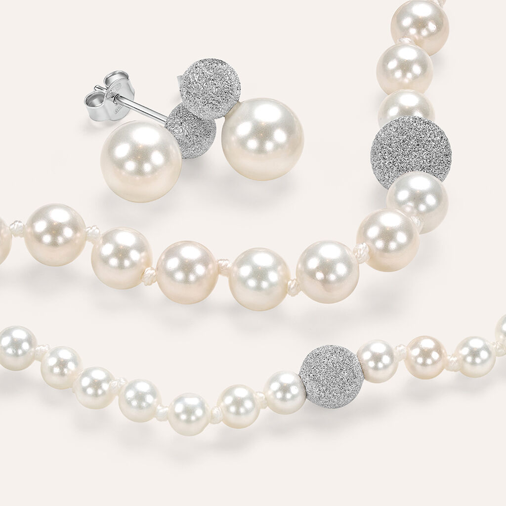 Bracciale Silver Pearls Argento Rodiato Perla sintentica