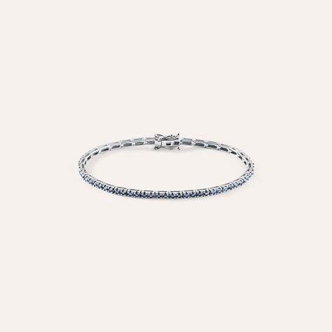 Bracciale Tennis Elizabeth Crown Oro Bianco Zaffiro - Bracciali Tennis Donna | Stroili