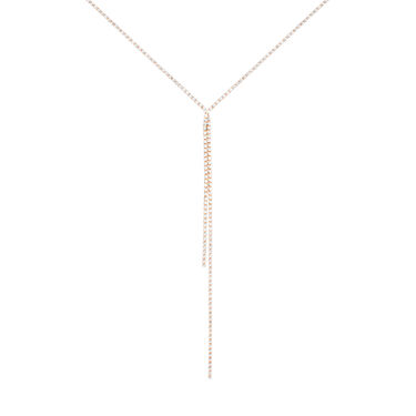 Collana Tennis Romantic Shine Metallo Rosa Cristallo