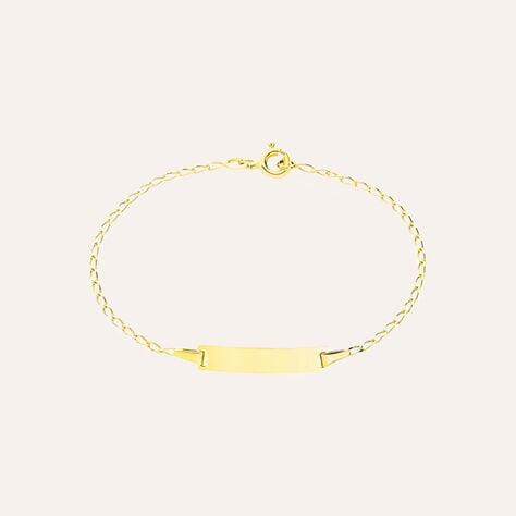 Bracciale Con Targhetta Holy Oro Giallo - Bracciali con Incisione Bambino | Stroili