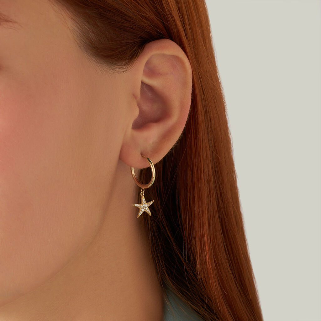 Orecchini A Cerchio Toujours Oro Giallo Cubic Zirconia - Orecchini a Cerchio Donna | Stroili