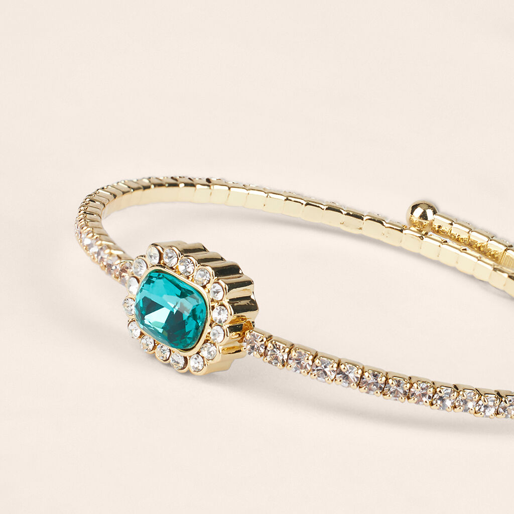 Bangle Romantic Shine Metallo Dorato Cristallo - Bracciali Rigidi Donna | Stroili