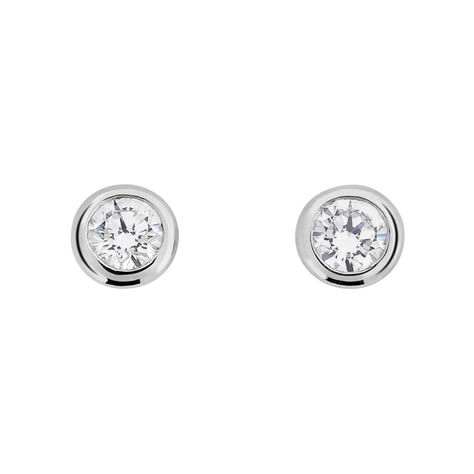 Orecchini Lobo Punto Luce Diamade Oro Bianco Diamante Lab-Grown - Orecchini a Lobo Donna | Stroili