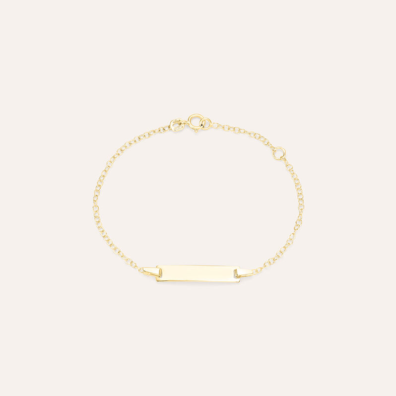 Bracciale Con Targhetta Religious Gold Oro Giallo - Bracciali Bambino | Stroili
