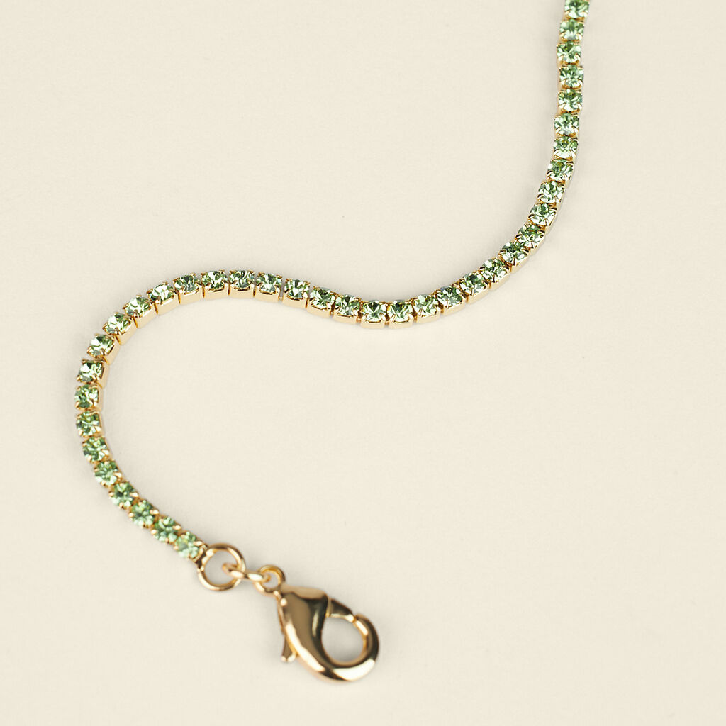 Bracciale Tennis Romantic Shine Metallo Dorato Cristallo - Bracciali Tennis Donna | Stroili