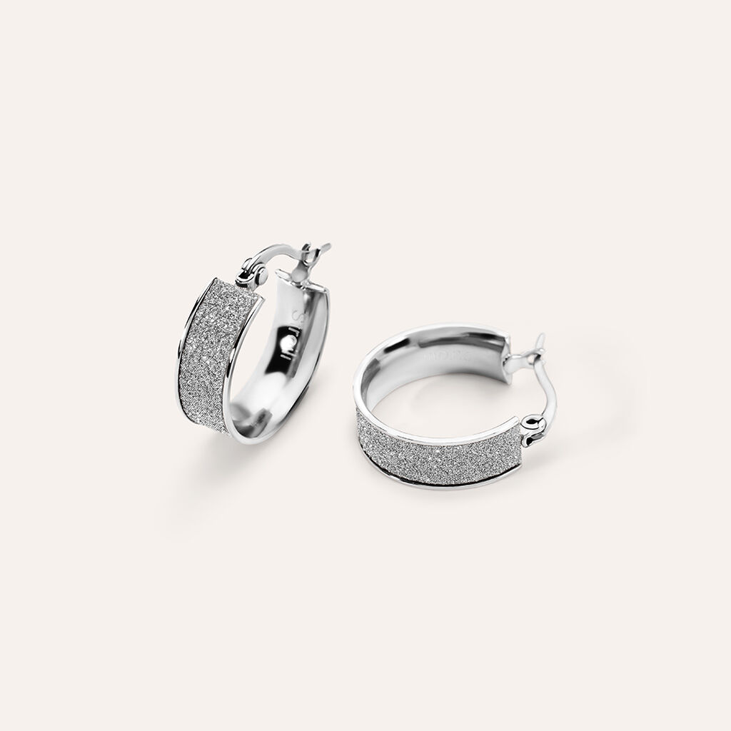 Orecchini A Cerchio Aura Acciaio
