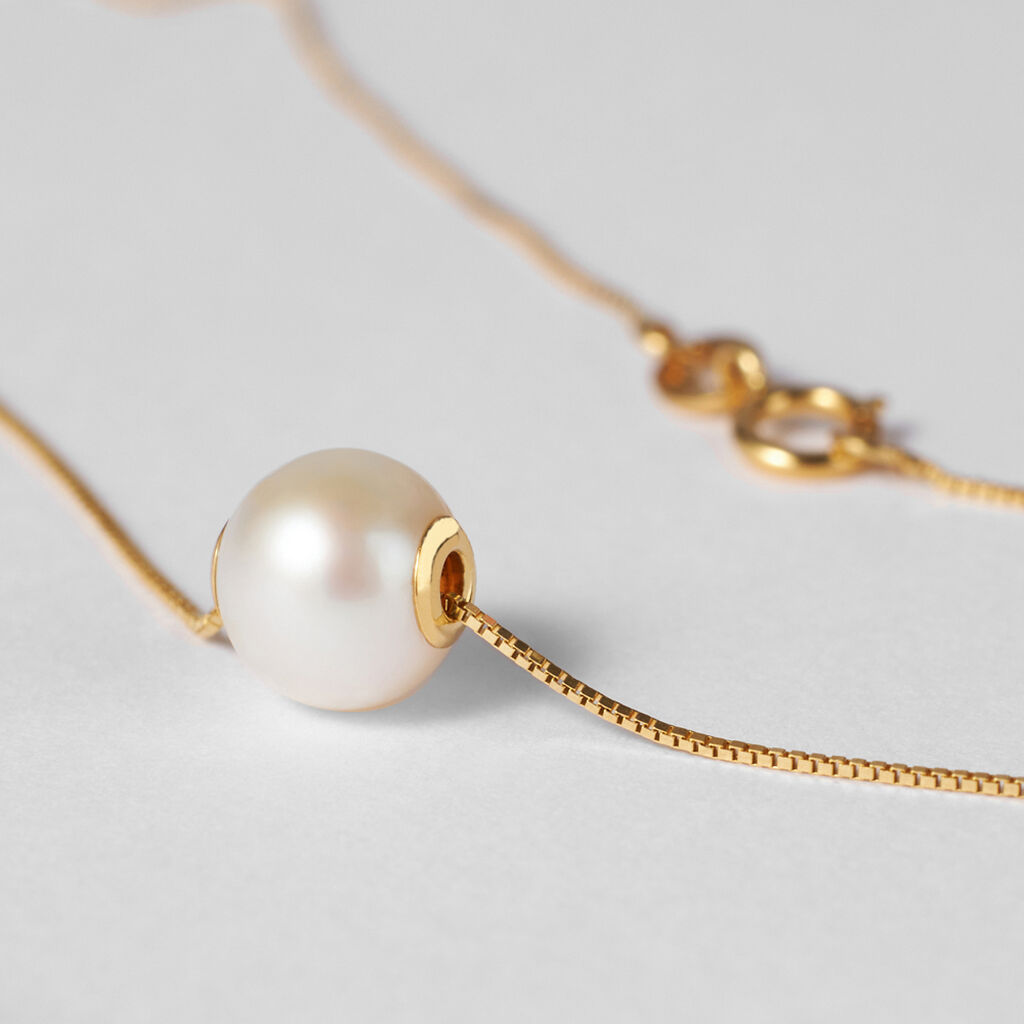 Collana Gabrielle Oro Giallo Perla D'Acqua Dolce - Collane Donna | Stroili