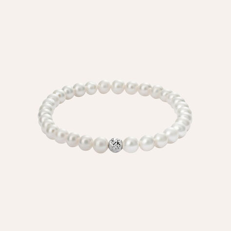 Bracciale Gabrielle Oro Bianco Perla D'Acqua Dolce - Bracciali Donna | Stroili