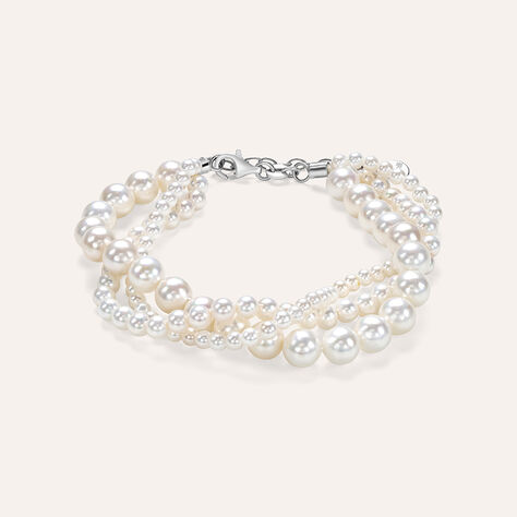 Bracciale Silver Pearls Argento Rodiato Perla sintentica Cubic Zirconia - Bracciali Donna | Stroili
