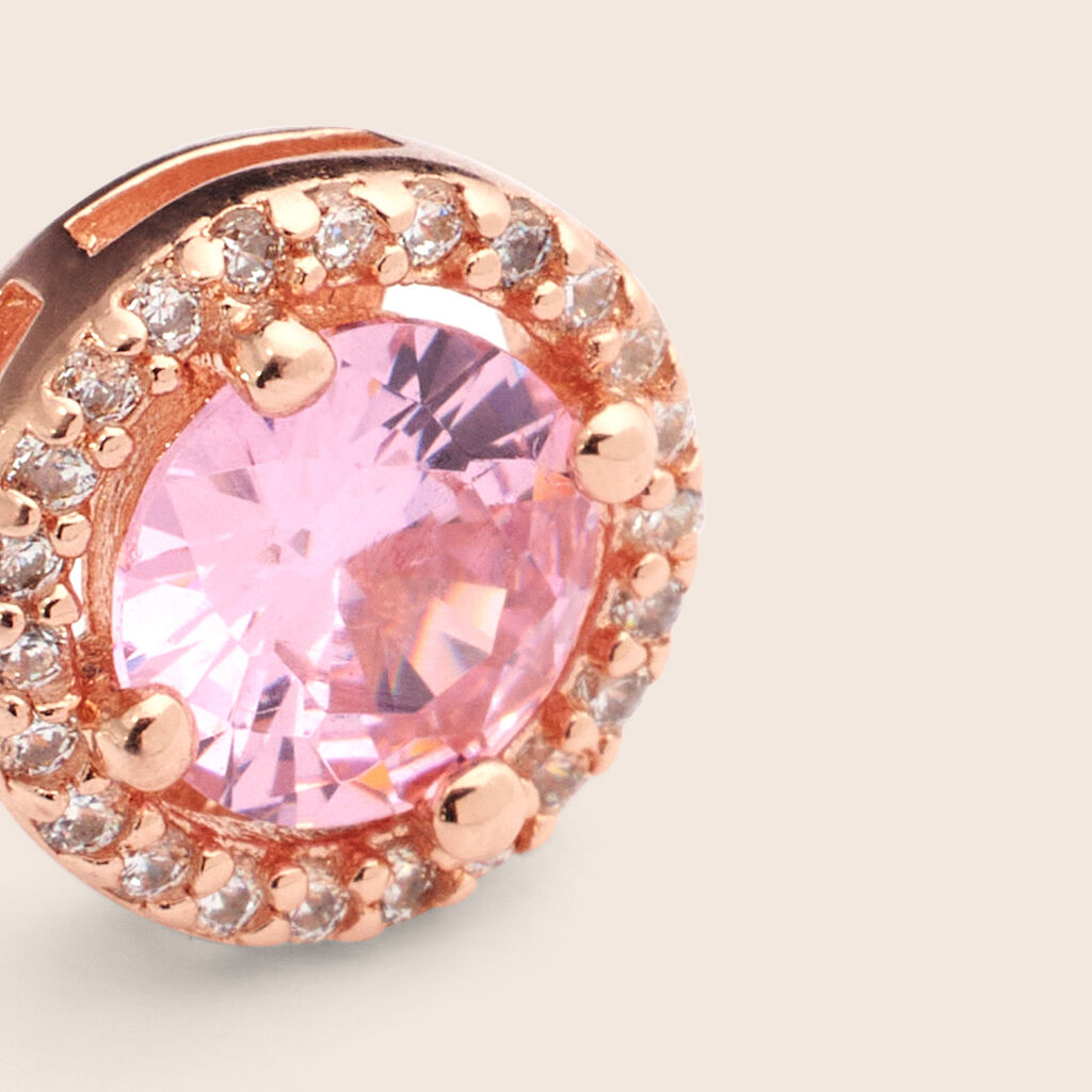 Orecchini Lobo Punto Luce Silver Rainbow Argento Rosa Cubic Zirconia - Orecchini a Lobo Donna | Stroili
