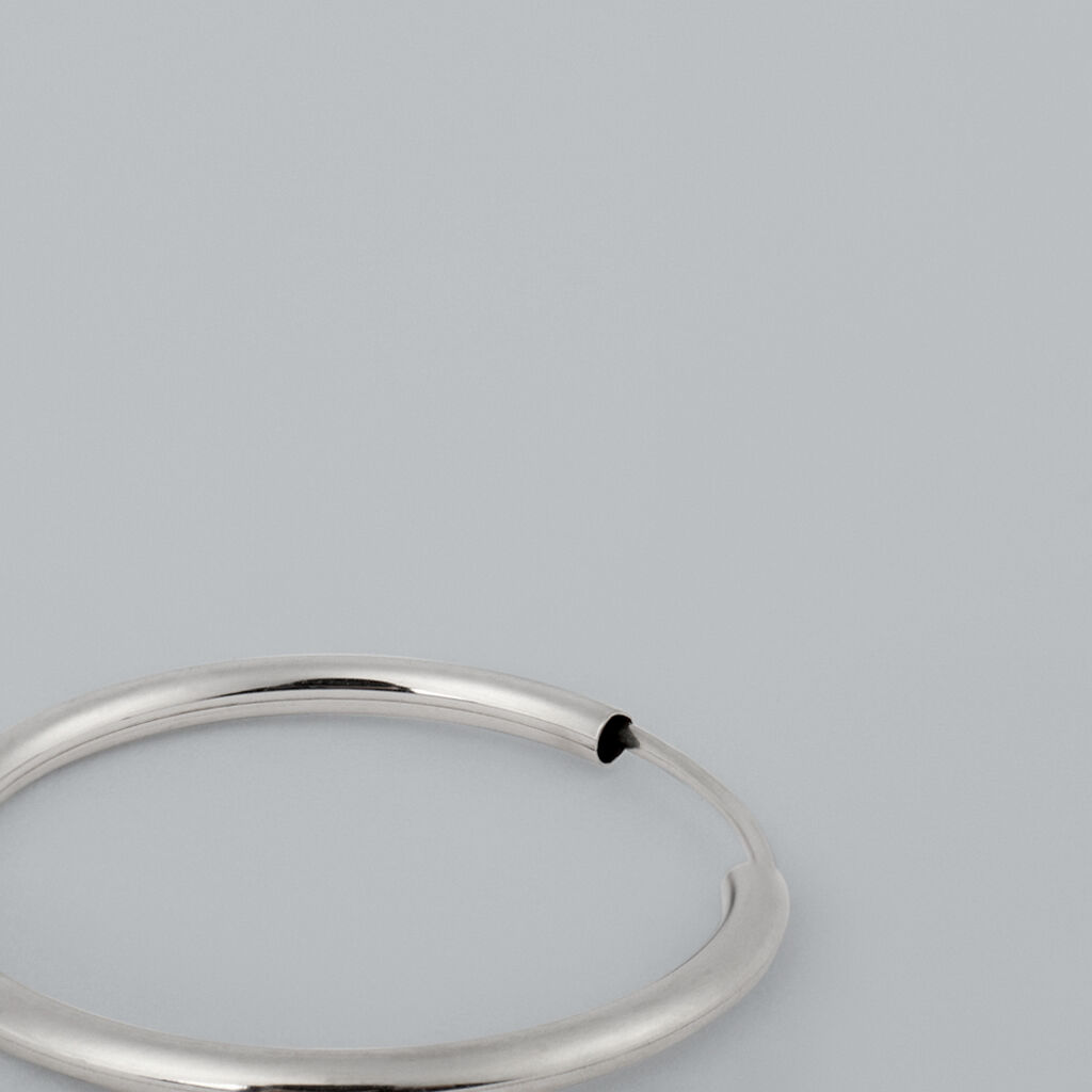 Orecchini A Cerchio Toujours Oro Bianco - Orecchini a Cerchio Donna | Stroili