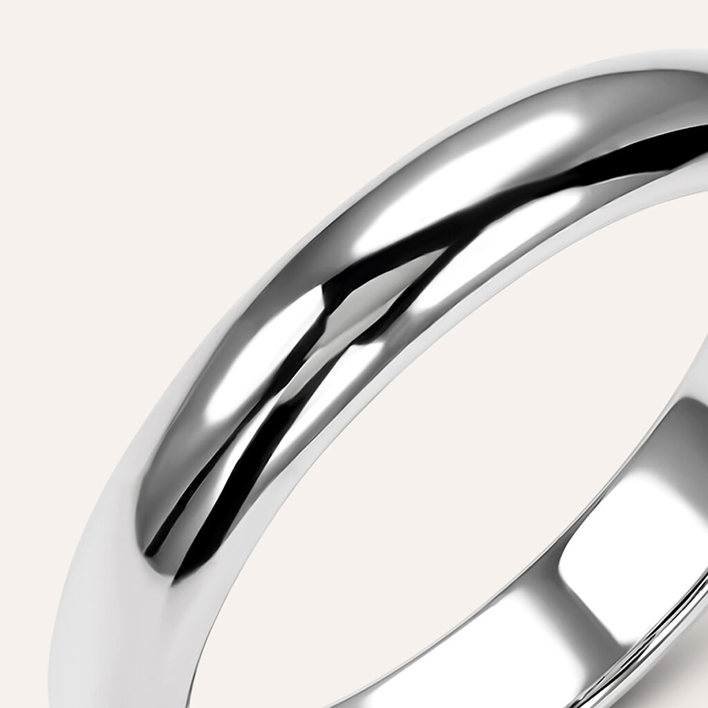 Fede Classica Leggera 3.6 mm Oro Bianco - Anelli con Incisione Unisex | Stroili