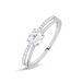 Anello Solitario Claire Oro Bianco Cubic Zirconia - Anelli con Pietre Donna | Stroili