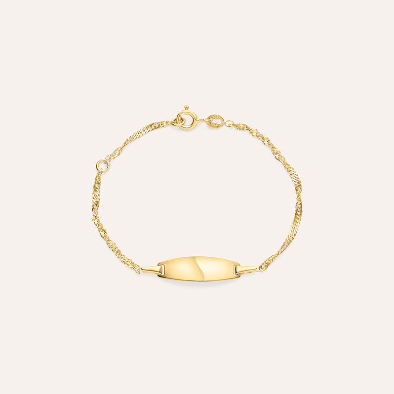 Bracciale Con Targhetta Holy Oro Giallo - Bracciali con Incisione Bambino | Stroili