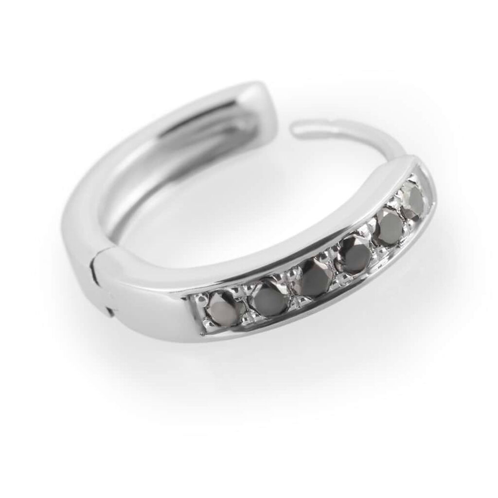 Mono Orecchino A Cerchio L'homme Diamant Oro Bianco Diamante - Mono Orecchino Uomo | Stroili