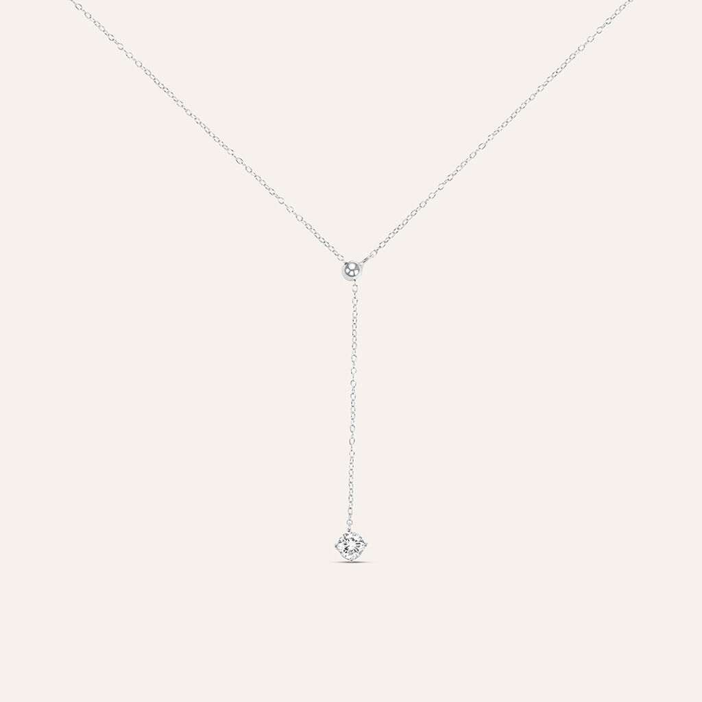 Collana Punto Luce Silver Elegance Argento Rodiato Cubic Zirconia