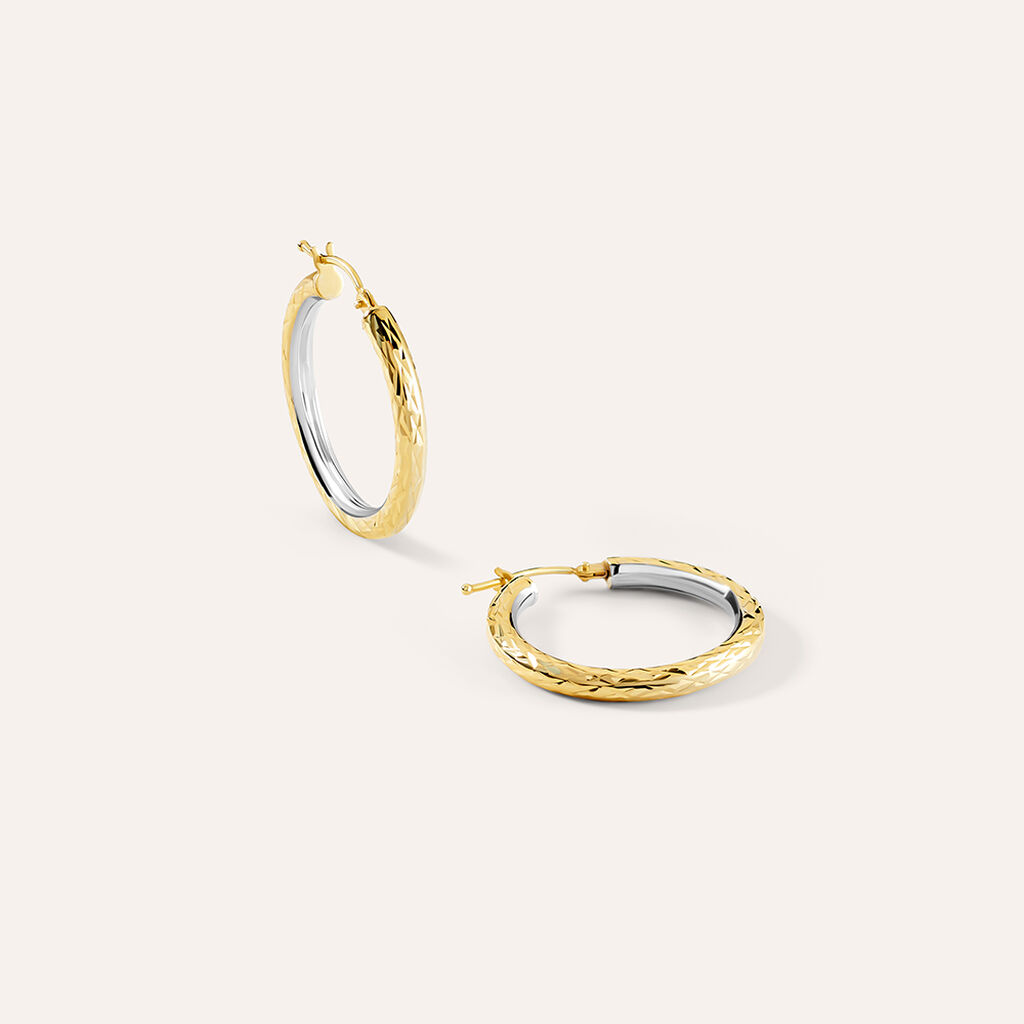 Orecchini A Cerchio Toujours Oro Bicolore