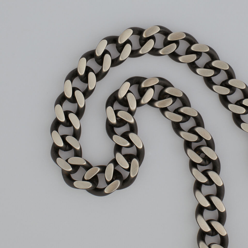 Bracciale Catena Man Code Acciaio Nero