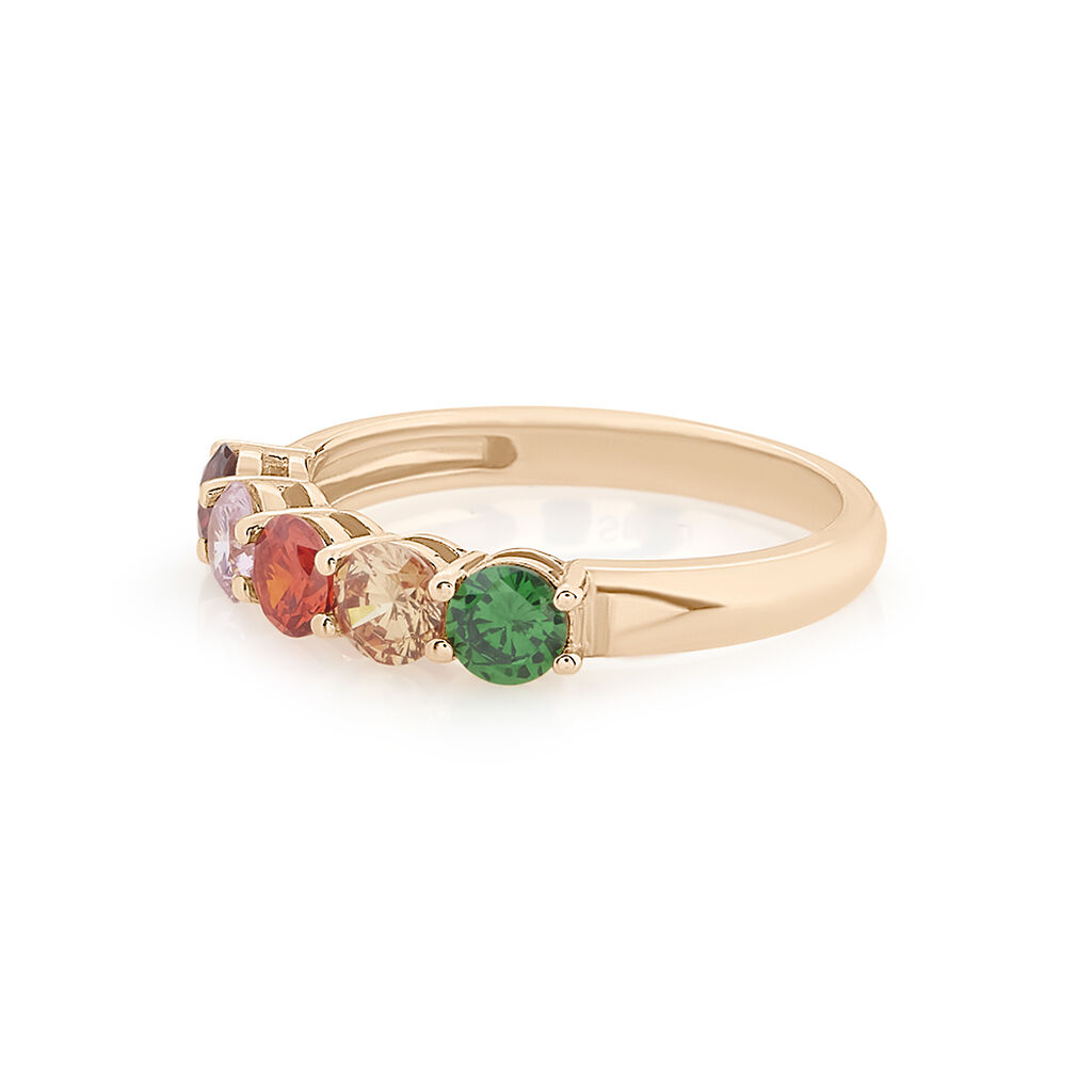 Anello Riviere Silver Rainbow Argento Rosa Cubic Zirconia - Anelli Riviere Donna | Stroili