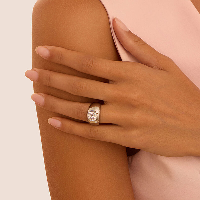 Anello Fascia Aura Acciaio Cubic Zirconia - Anelli con Pietre Donna | Stroili