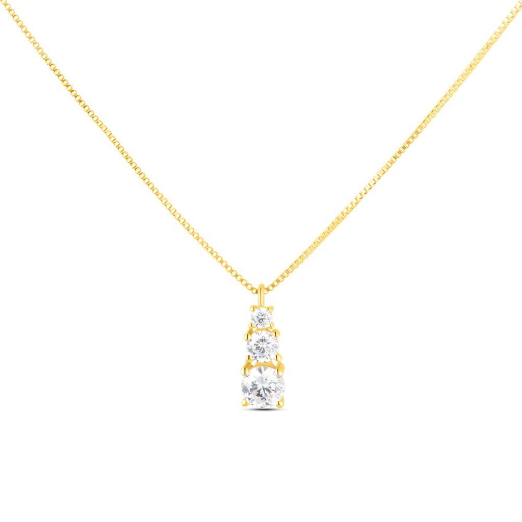 Collana Trilogy Claire Oro Giallo Cubic Zirconia - Collane Donna | Stroili