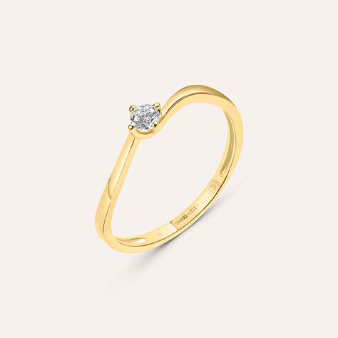 Anello Solitario Claire Oro Giallo Cubic Zirconia - Anelli con Pietre Donna | Stroili