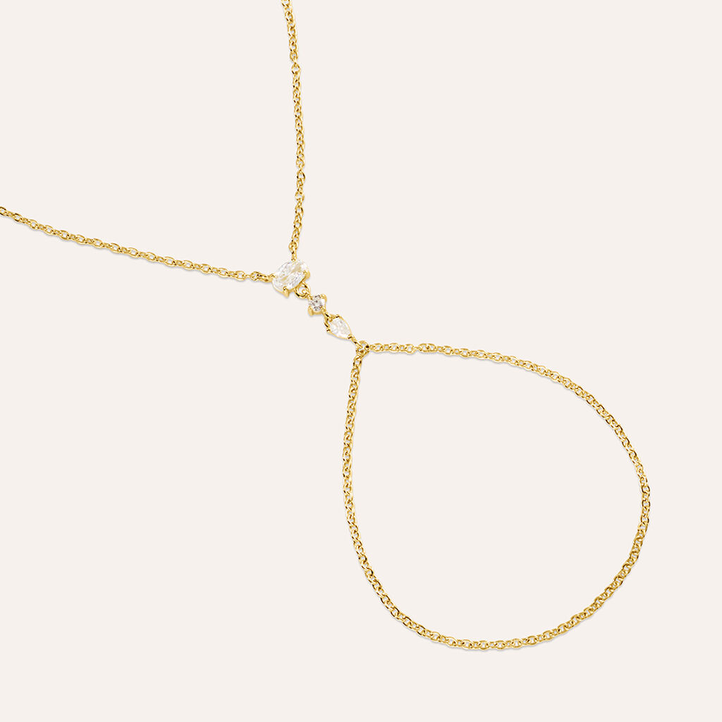 Baciamano Silver Glow Argento Dorato Cubic Zirconia