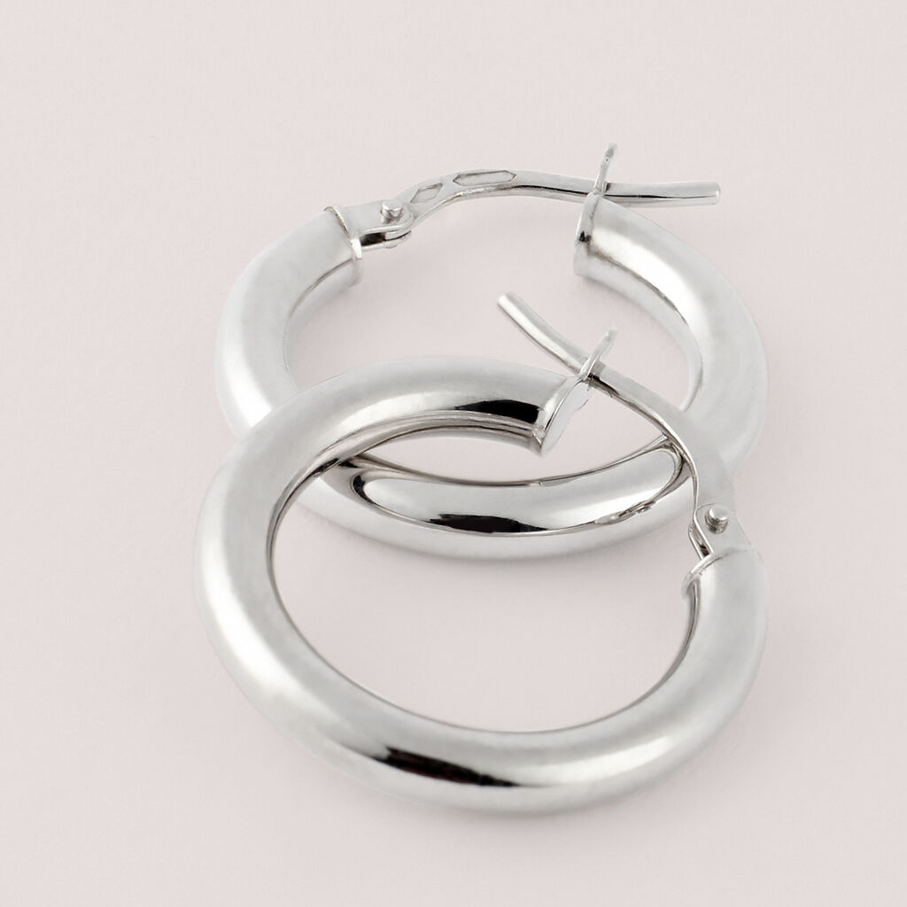 Orecchini A Cerchio Toujours Oro Bianco