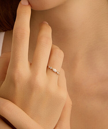 Anello Riviere Claire Oro Giallo Cubic Zirconia