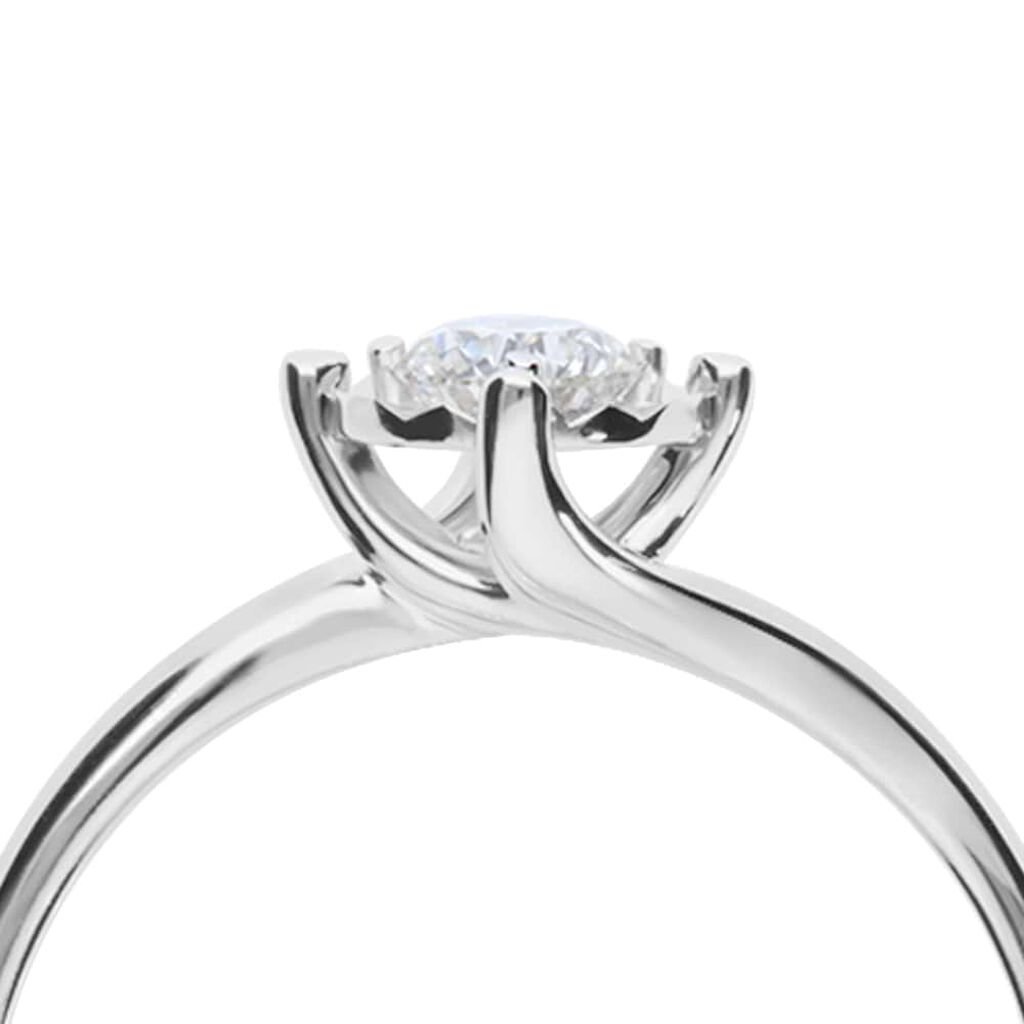 Anello Solitario Valentino Diamotion Oro Bianco Diamante - Anelli con Pietre Donna | Stroili