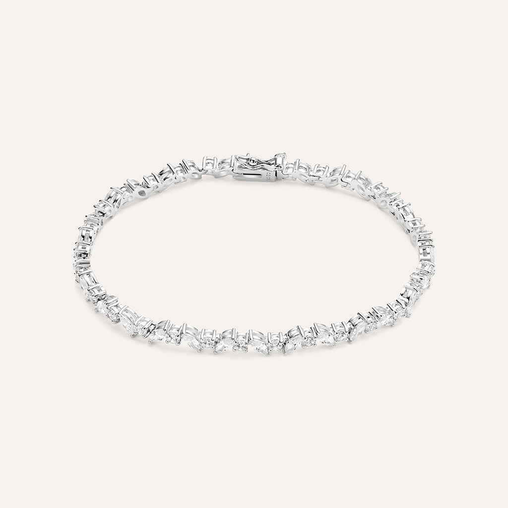Bracciale Tennis Silver Elegance Argento Rodiato Cubic Zirconia