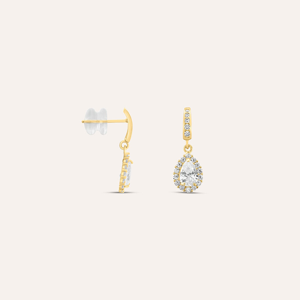 Orecchini Lobo Claire Oro Giallo Cubic Zirconia - Orecchini a Lobo Donna | Stroili