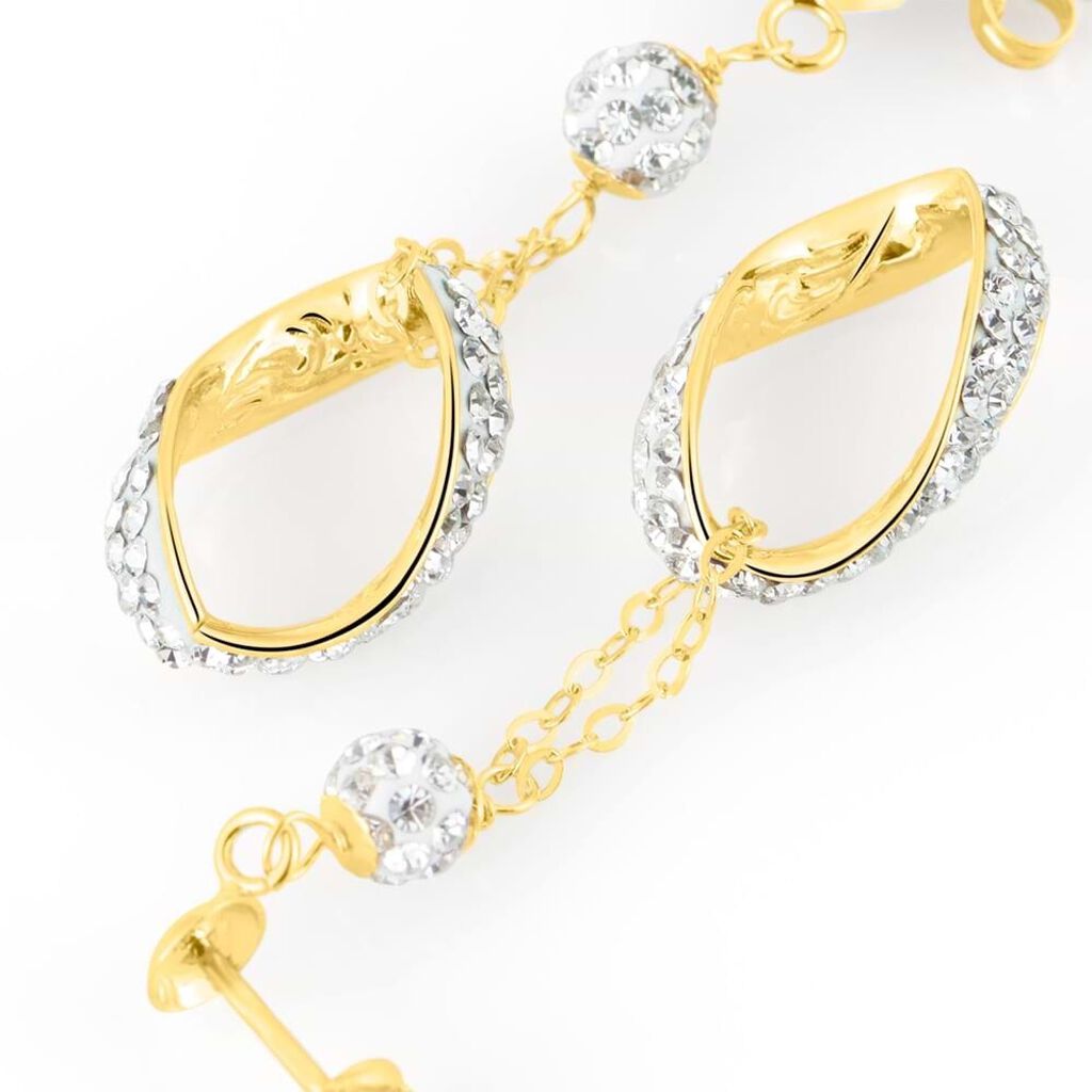 Orecchini Pendenti Crystal Gold Oro Giallo Cristallo - Orecchini Pendenti Donna | Stroili