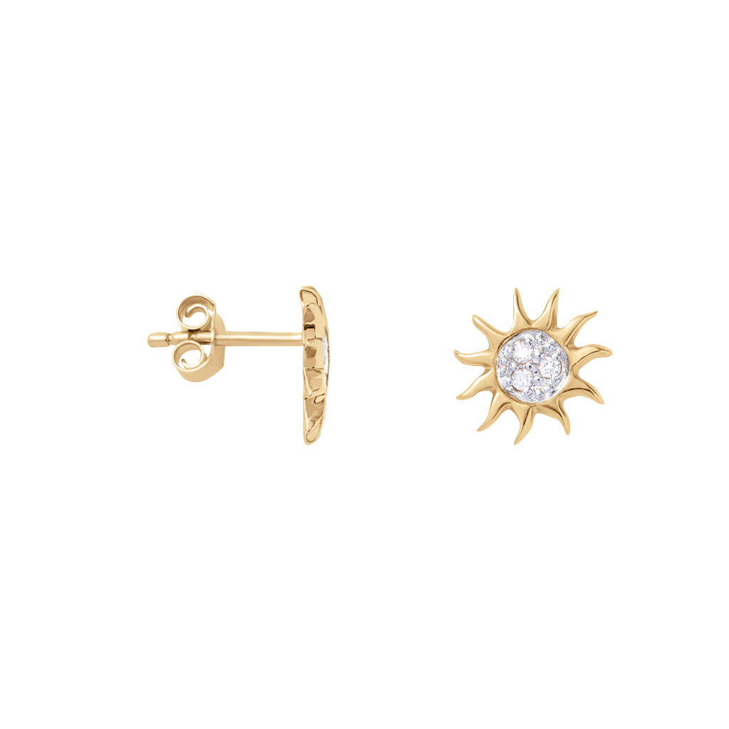 Orecchini Lobo Golden Dream Placcato Oro Giallo Cubic Zirconia - Orecchini a Lobo Donna | Stroili