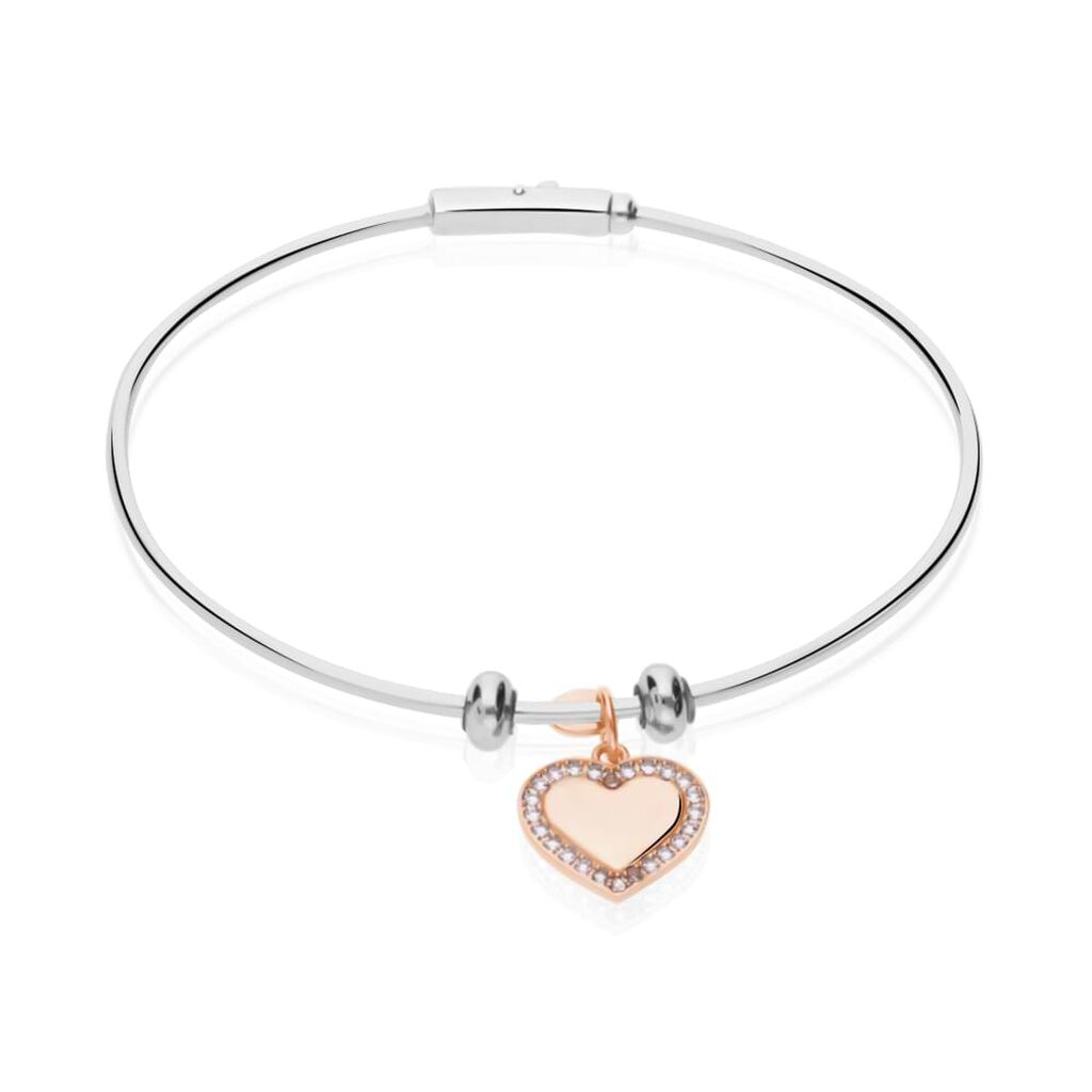Pendente Love Beats Argento Rosa Cubic Zirconia