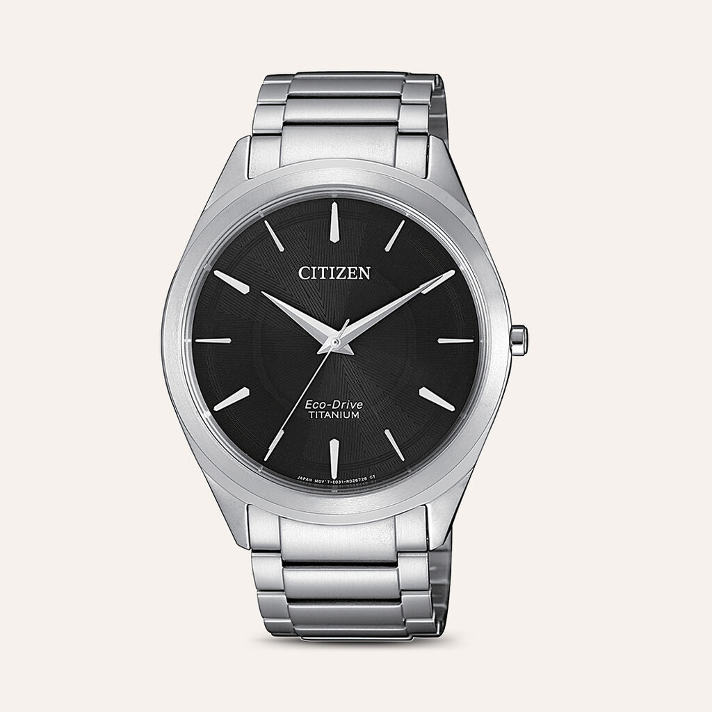 Orologio solo tempo Citizen con cinturino e cassa in super titanio argento