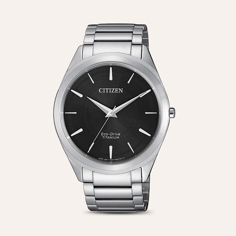 Orologio solo tempo Citizen con cinturino e cassa in super titanio argento - Orologi Uomo | Stroili