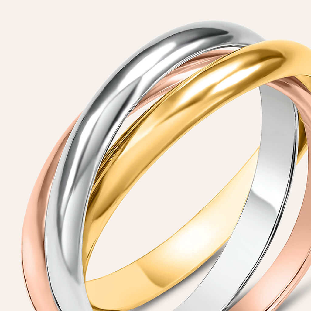 Anello Fedina Silver Collection Argento Tricolore