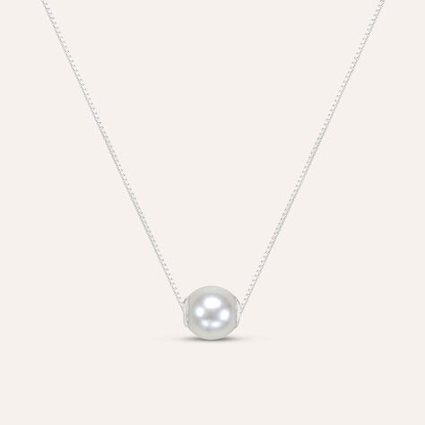 Collana Gabrielle Oro Bianco Perla D'Acqua Dolce - Collane Donna | Stroili