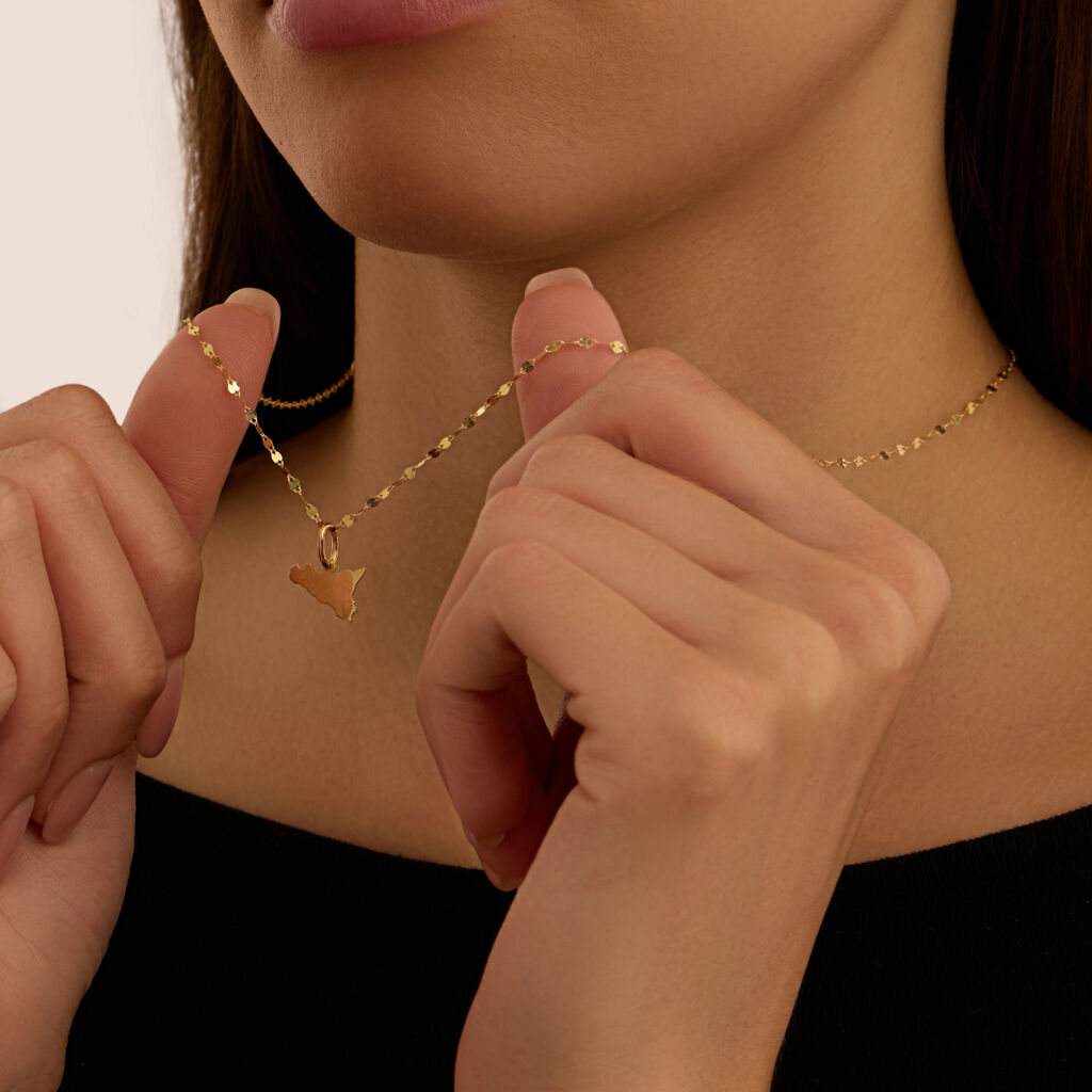 Pendente Poème Oro Giallo - Ciondoli con Incisione Donna | Stroili