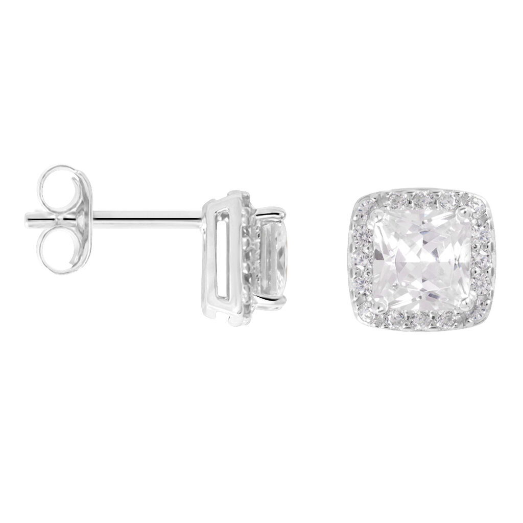 Orecchini Lobo Silver Elegance Argento Rodiato Cubic Zirconia - Orecchini a Lobo Donna | Stroili