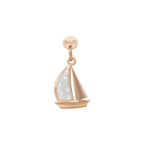 Charm in argento rosato e glitter - Charms Donna | Stroili