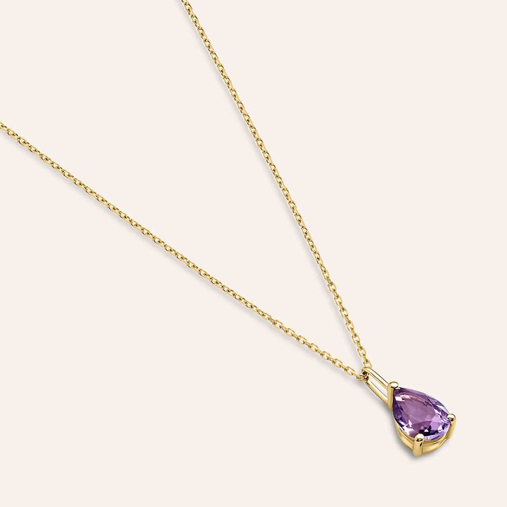 Collana Punto Luce Amélie Oro Giallo Ametista - Collane Punto Luce Donna | Stroili