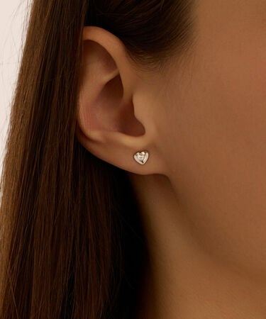 Orecchini Lobo Bon Ton Oro Bianco Cubic Zirconia