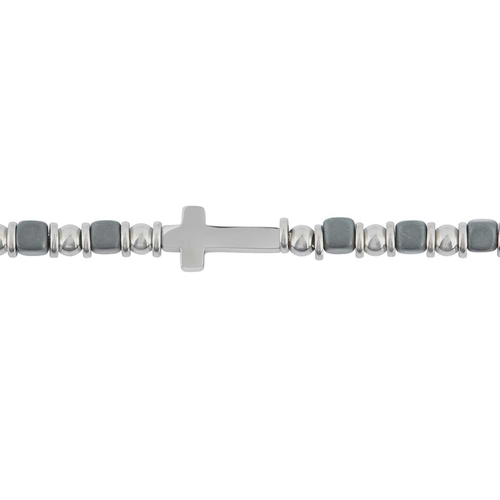 Bracciale Man Code Acciaio Ematite - Bracciali Uomo | Stroili