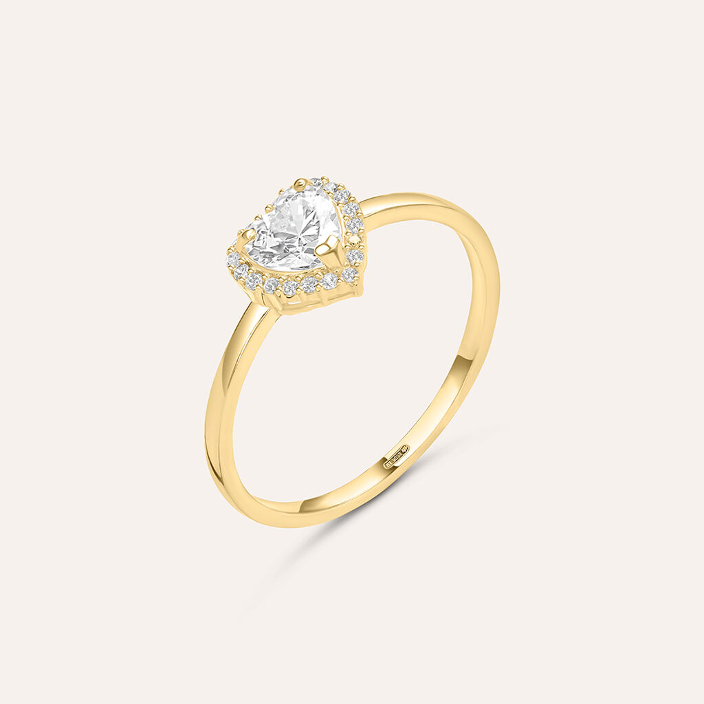Anello Solitario Claire Oro Giallo Cubic Zirconia
