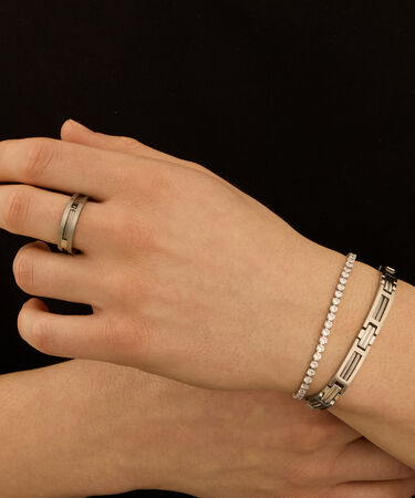 Anello Fascia Man Code Acciaio