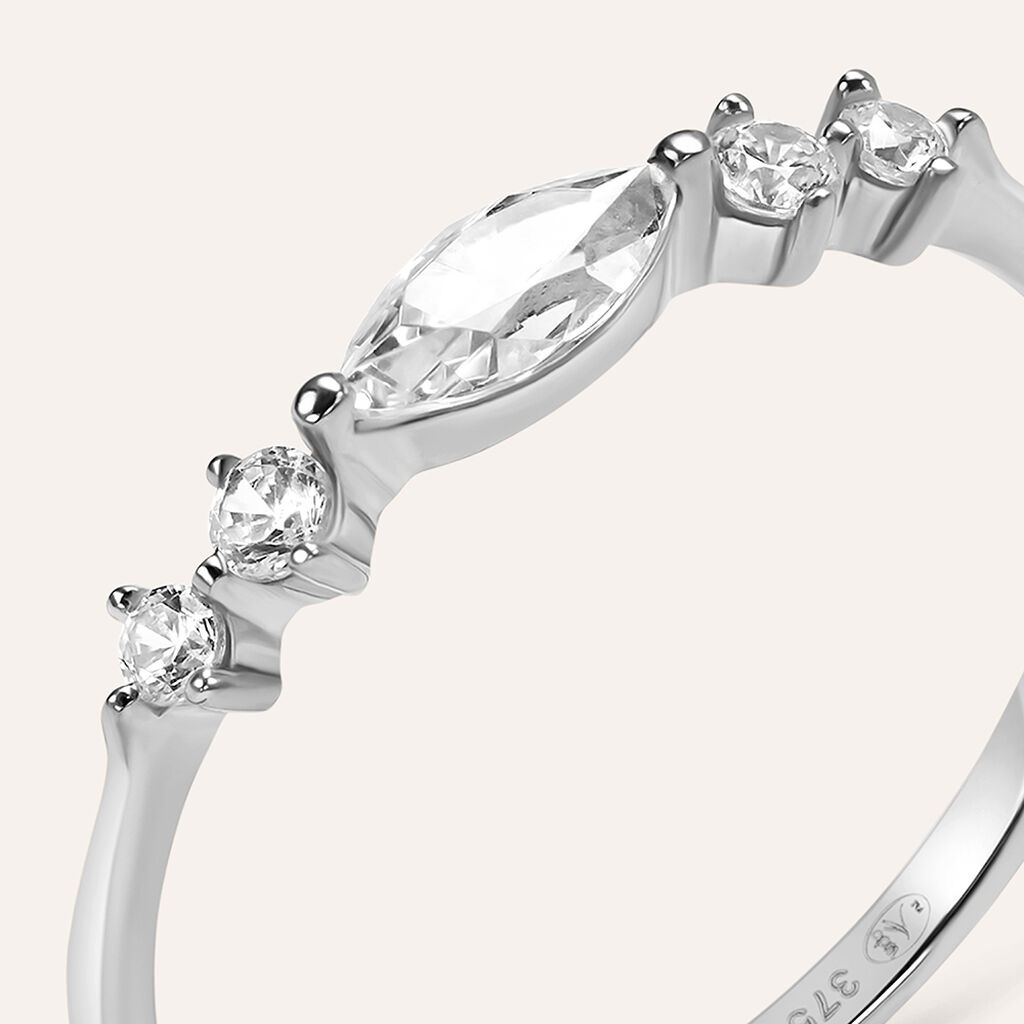 Anello Riviere Claire Oro Bianco Cubic Zirconia - Anelli Riviere Donna | Stroili